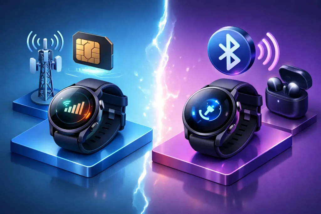 מה ההבדל בין eSIM בשעון חכם ל-Bluetooth?